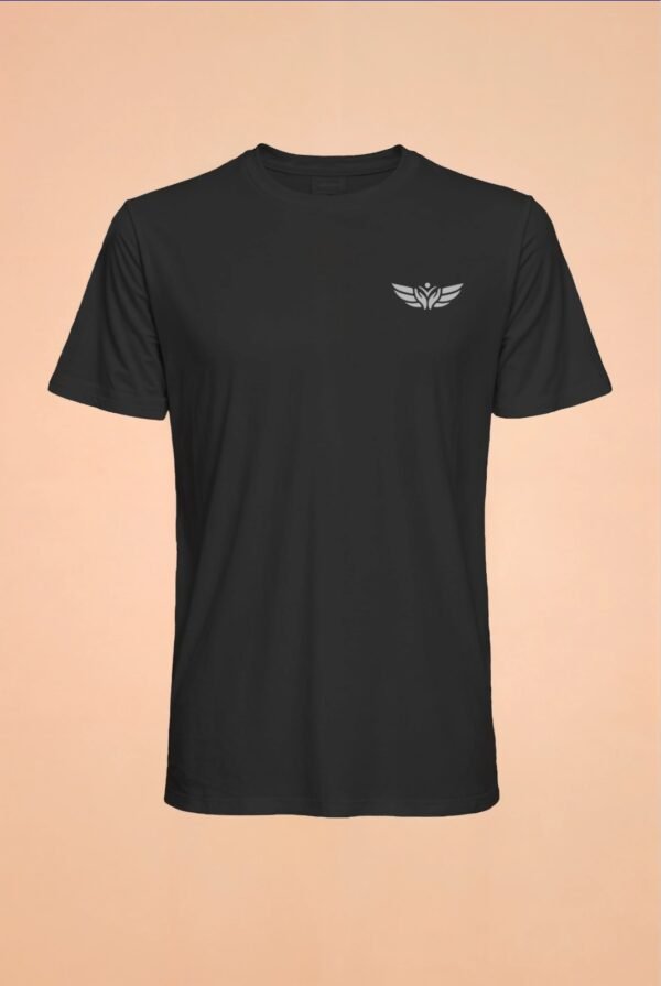 T-shirt noir unisexe "Des Ailes pour tous" – Image 2