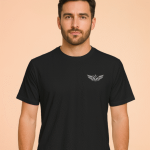 T-shirt noir unisexe "Des Ailes pour tous"